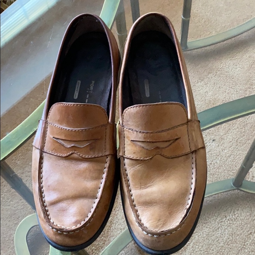 Used Brown Rockport loafers size 11